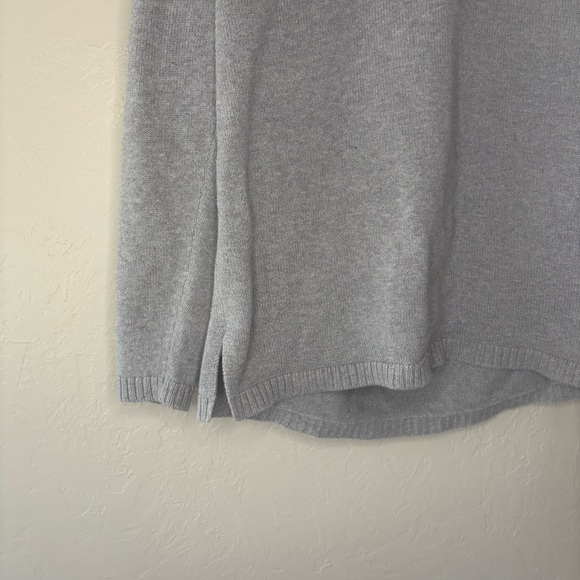 Jeanne Pierre 100% Cotton Gray Funnel Neck Sweater Women’s Large - Picture 4 of 9